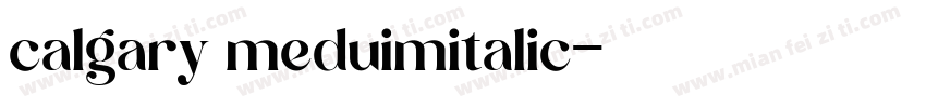 calgary meduimitalic字体转换